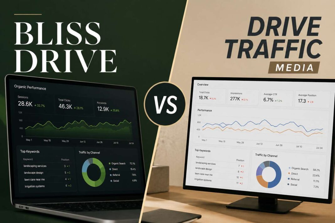 Bliss Drive vs Drive Traffic Media: Which Is Right for You in 2026? Bliss Drive vs Drive Traffic Media: Which Is Right for You in 2026?